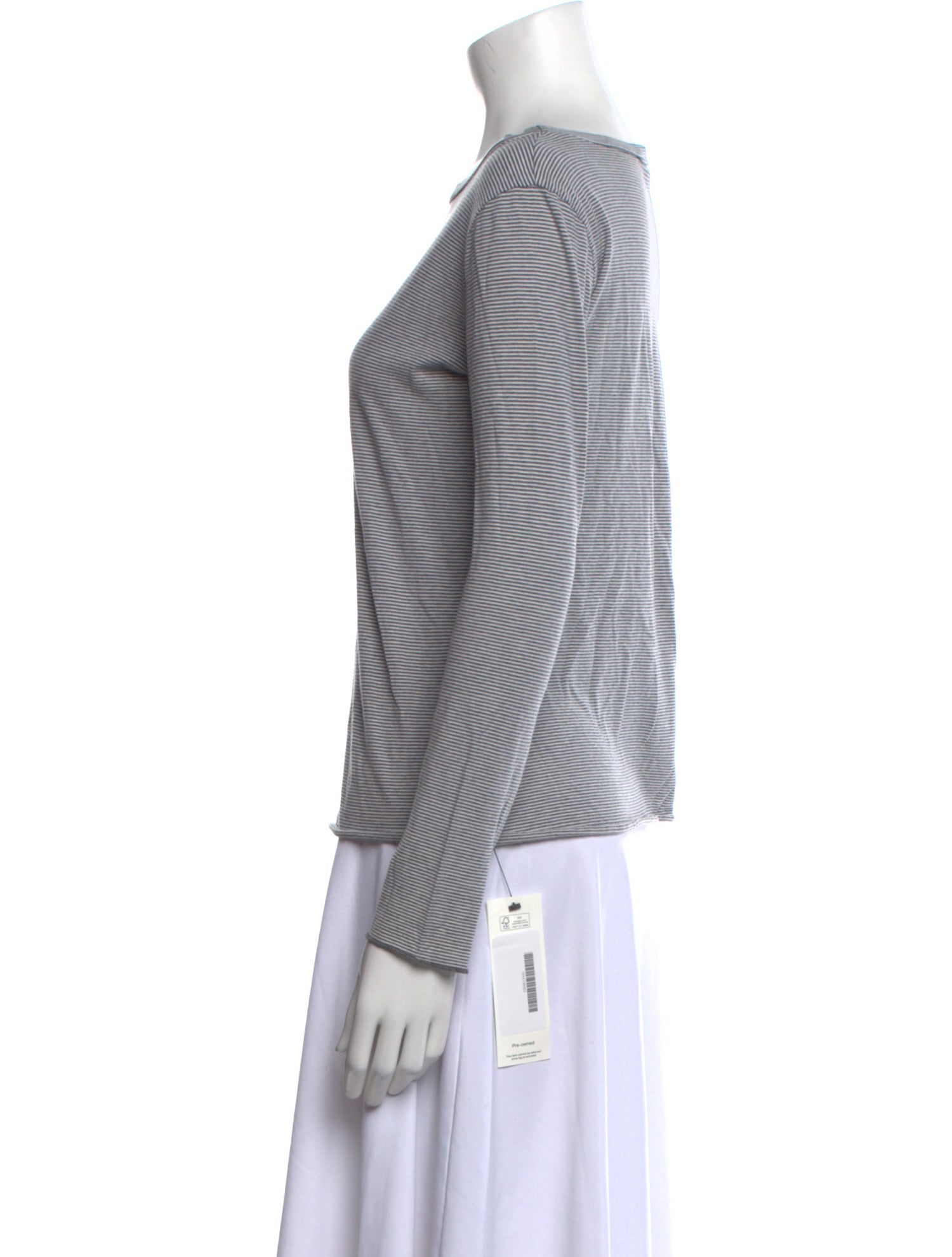 Nili Lotan Striped Bateau Neckline Top