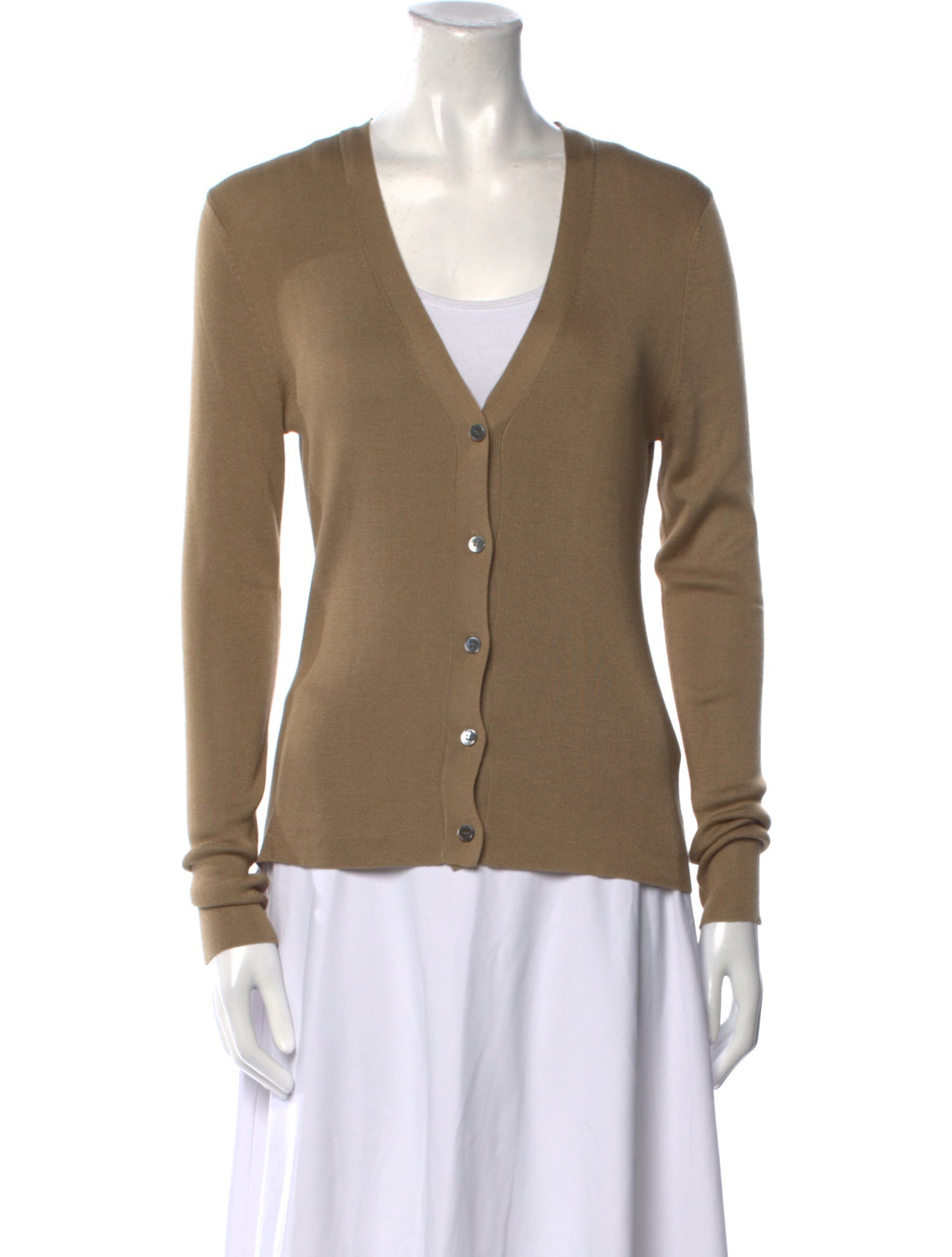 Nili Lotan Silk V-Neck Sweater