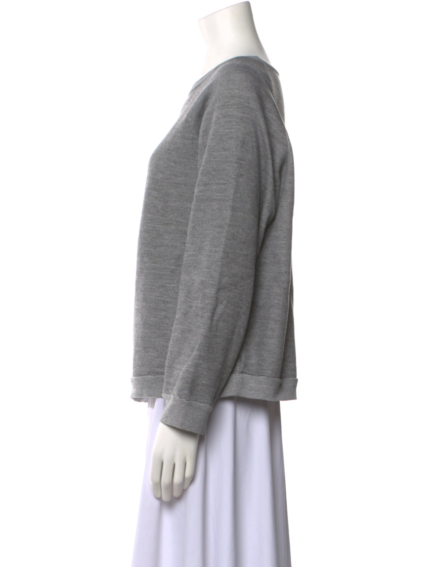 Nili Lotan Bateau Neckline Long Sleeve Sweatshirt