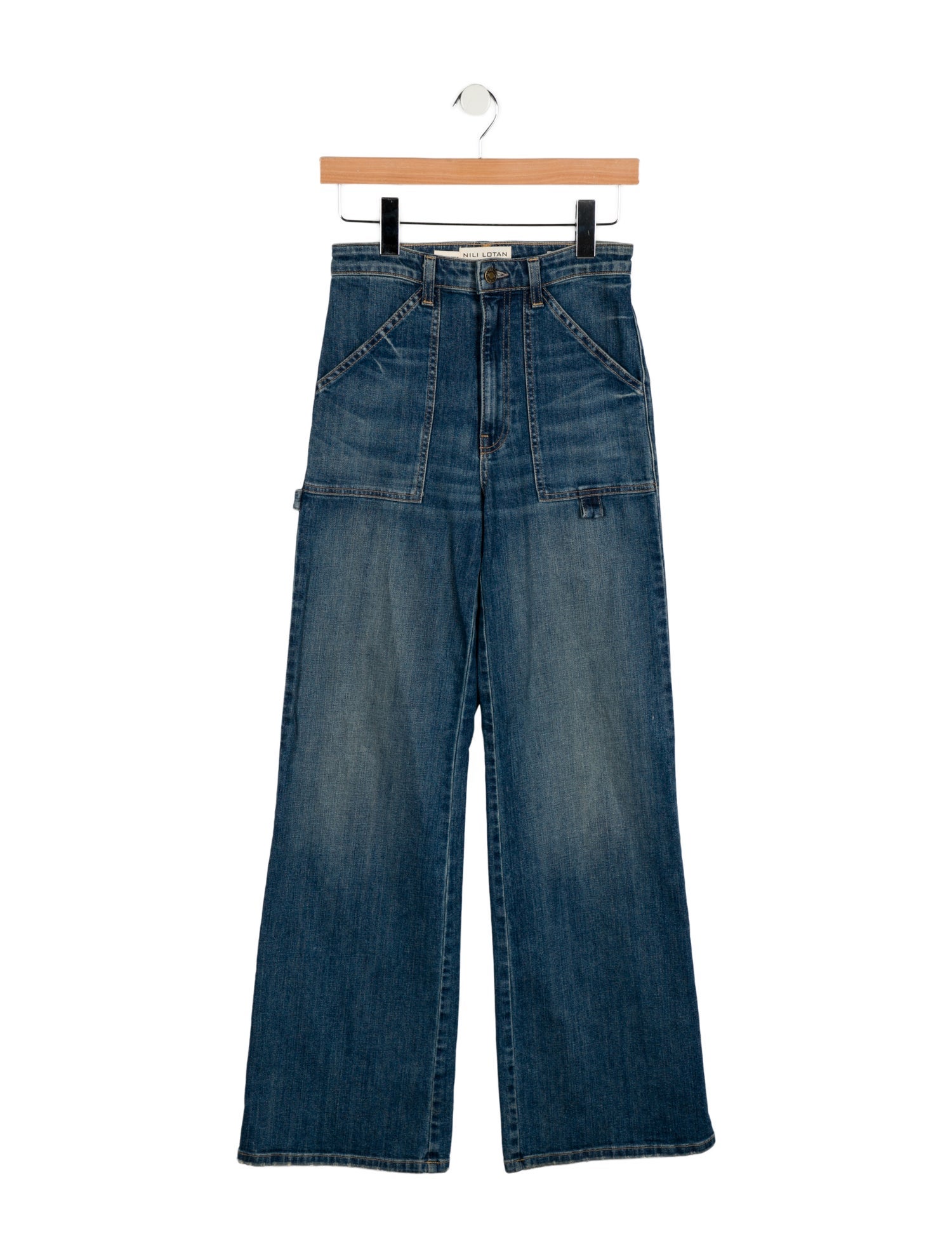 Nili Lotan High-Rise Wide Leg Jeans