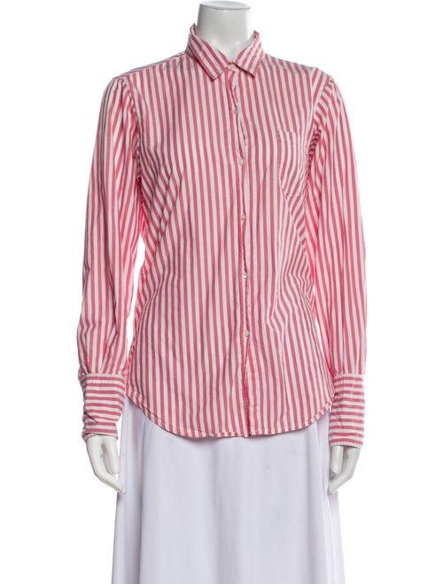 Nili Lotan Striped Long Sleeve Button-Up Top