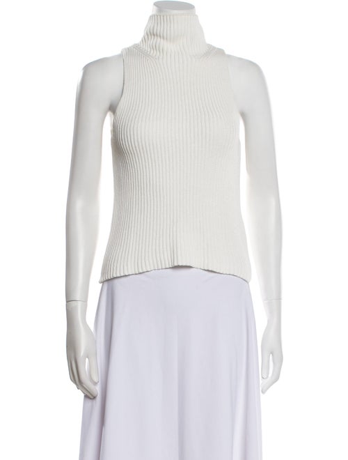 Nili Lotan Turtleneck Sleeveless Crop Top