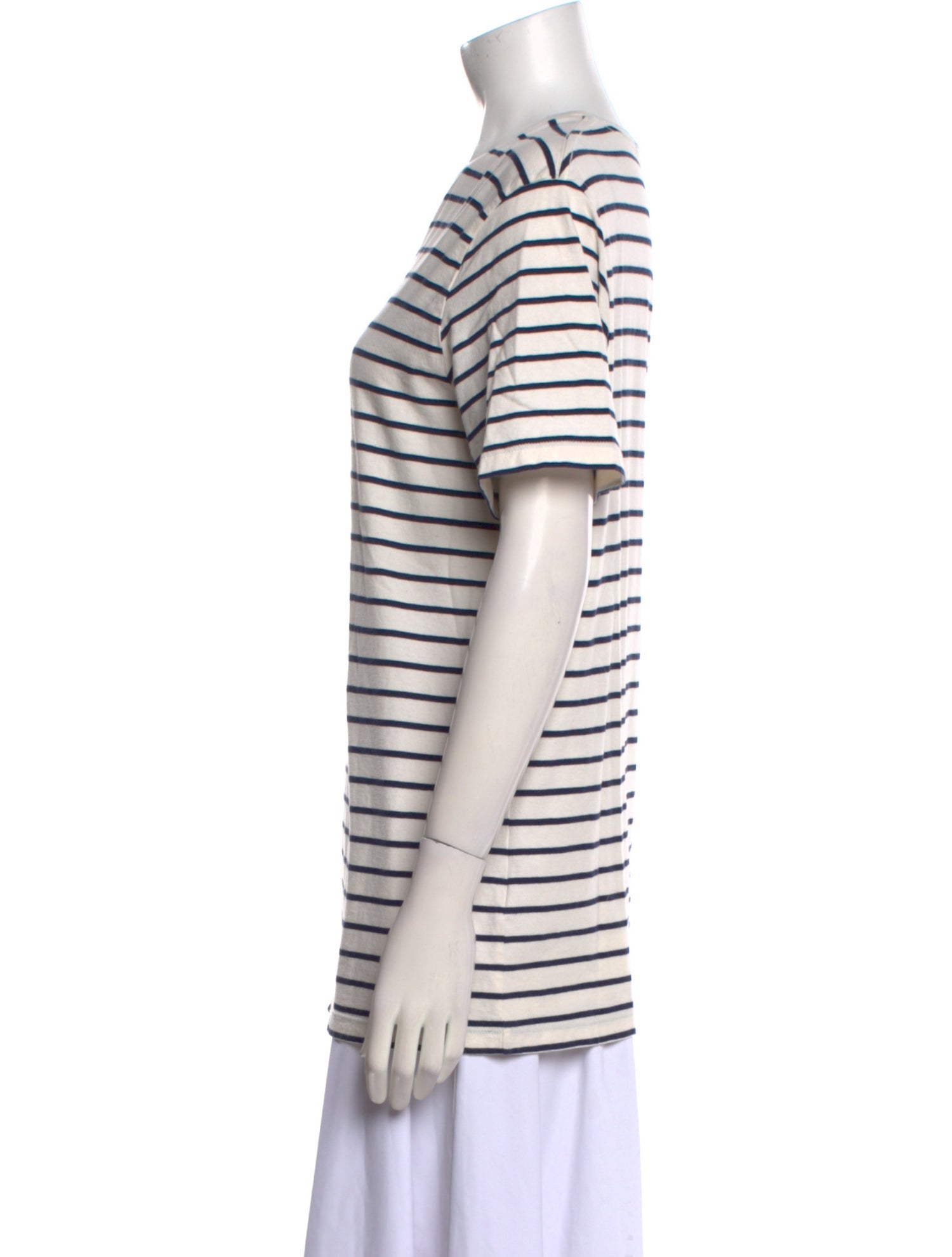 Nili Lotan Striped Crew Neck T-Shirt