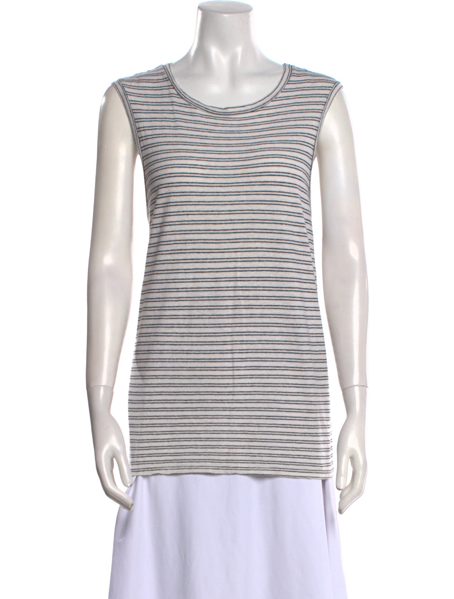 Nili Lotan Striped Scoop Neck Top
