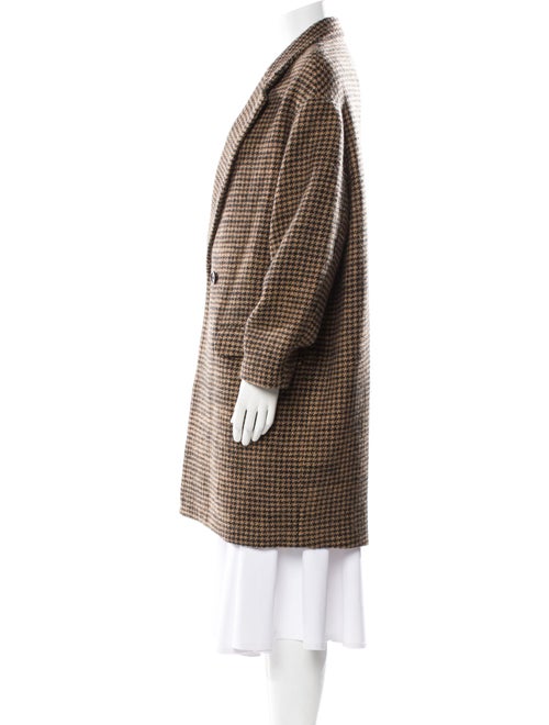 Nili Lotan Virgin Wool Plaid Print Coat