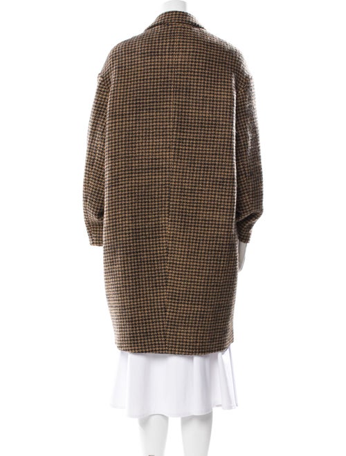 Nili Lotan Virgin Wool Plaid Print Coat