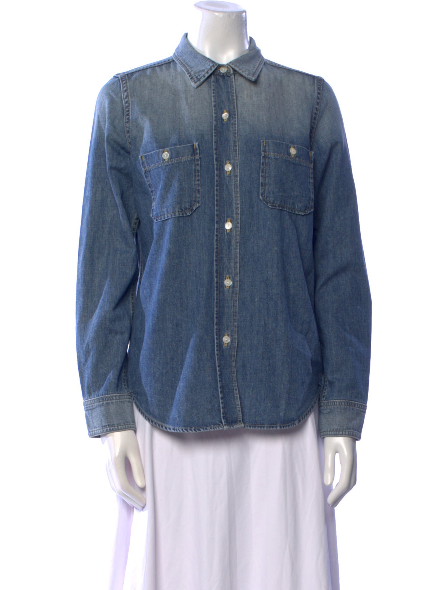 Nili Lotan Long Sleeve Button-Up Top