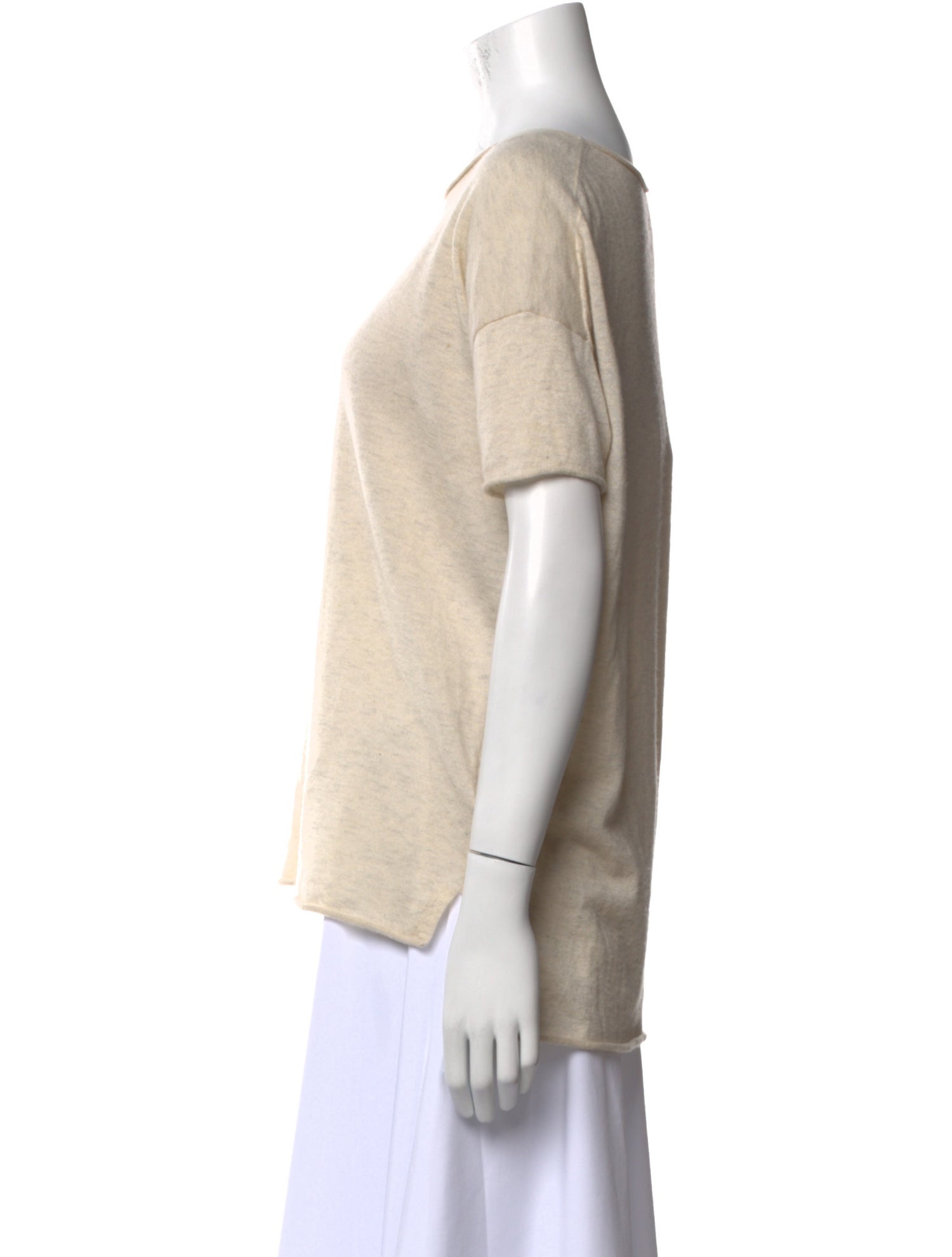 Nili Lotan Cashmere Bateau Neckline T-Shirt