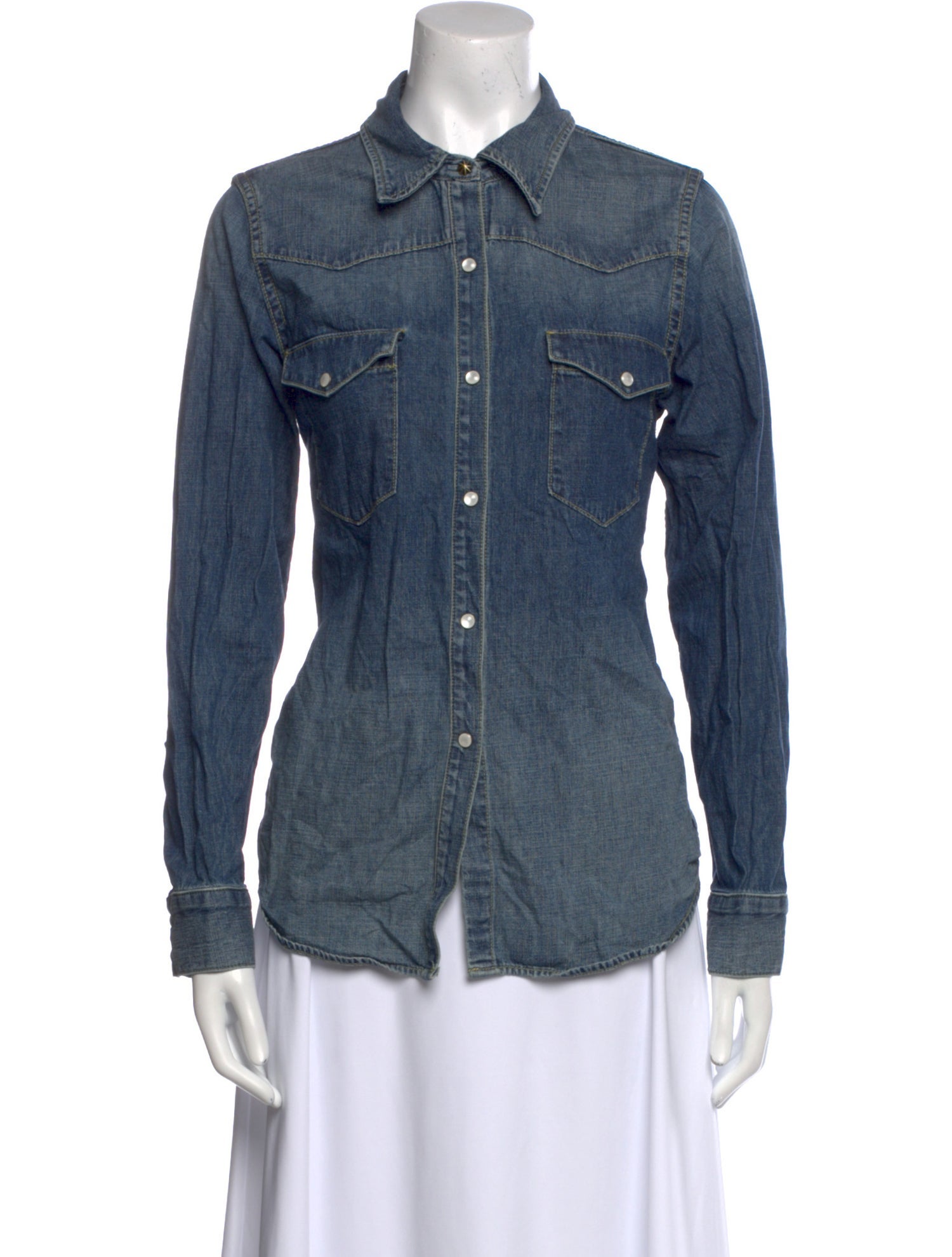 Nili Lotan Long Sleeve Button-Up Top