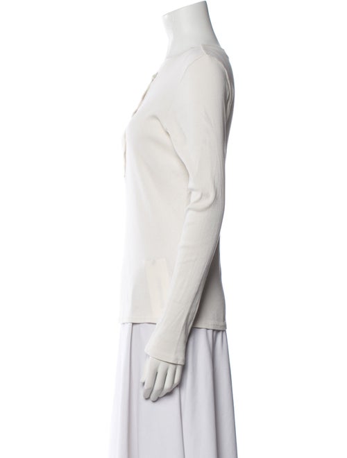 Nili Lotan V-Neck Long Sleeve Top