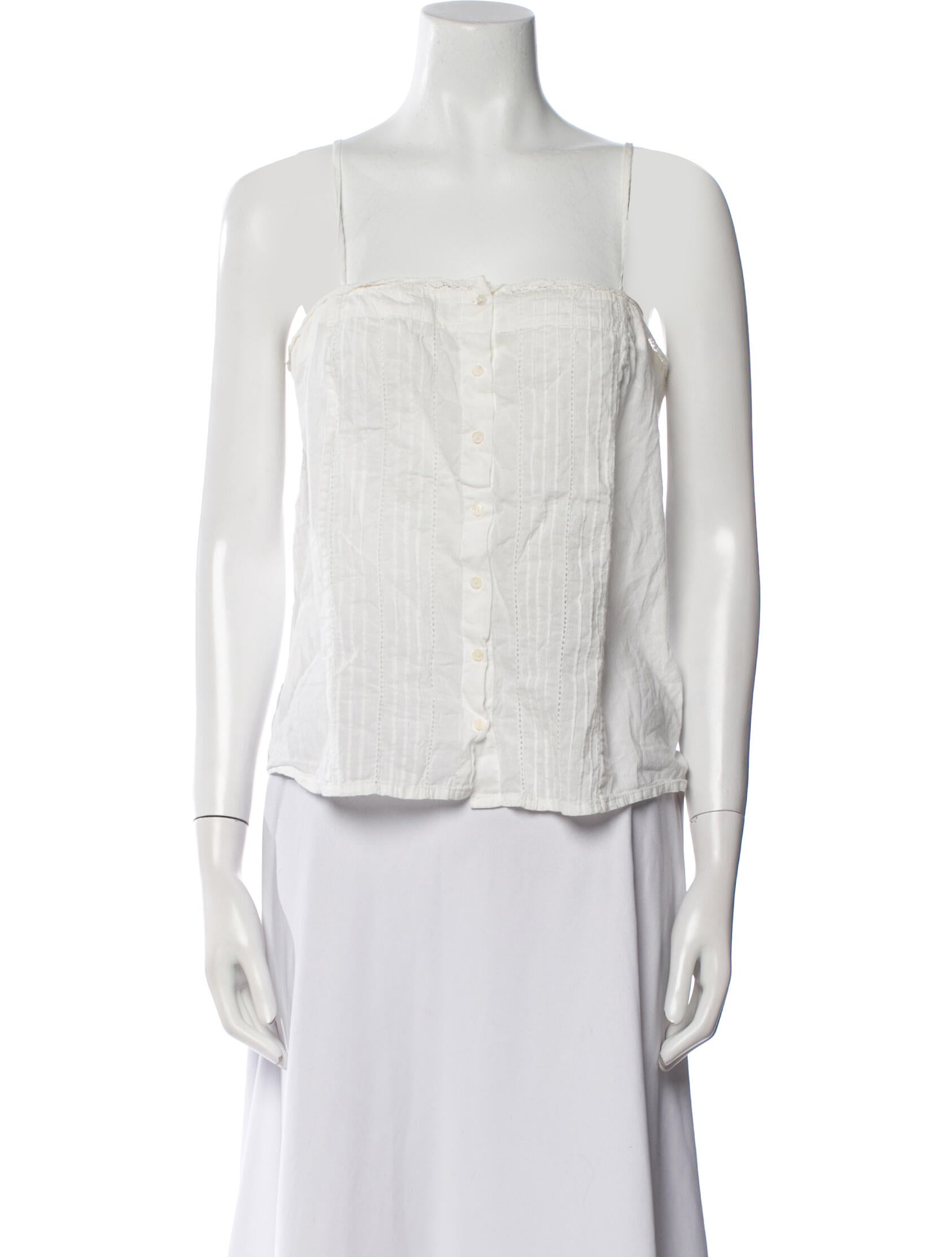 Nili Lotan Square Neckline Sleeveless Crop Top