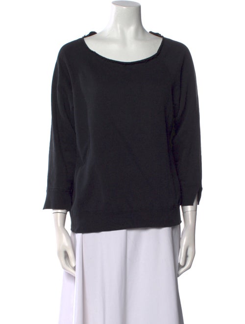 Nili Lotan Scoop Neck Three-Quarter Sleeve Sweatshirt