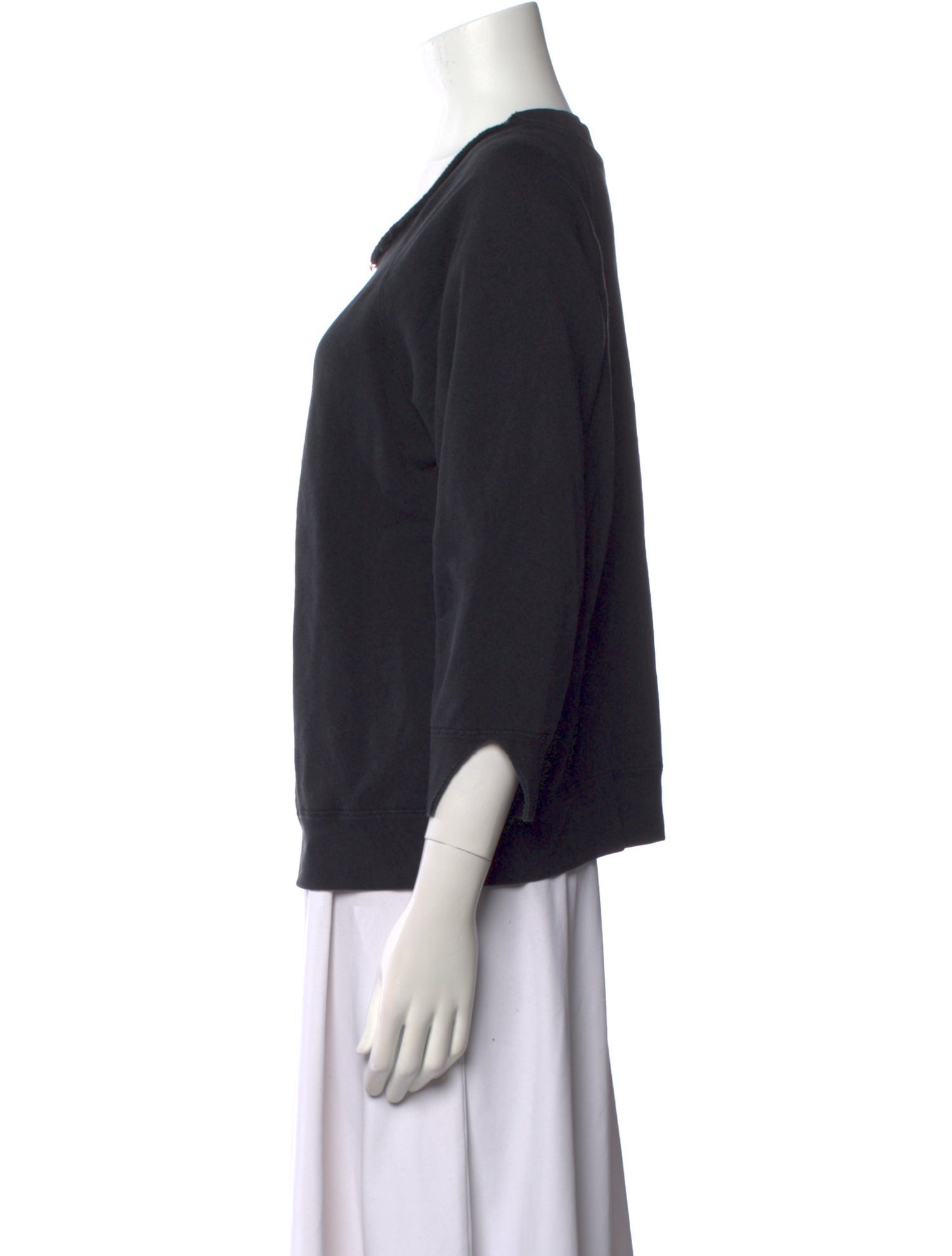 Nili Lotan Scoop Neck Three-Quarter Sleeve Sweatshirt