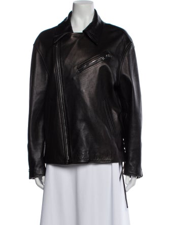 Nili Lotan Lamb Leather Biker Jacket