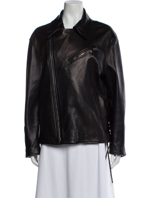 Nili Lotan Lamb Leather Biker Jacket