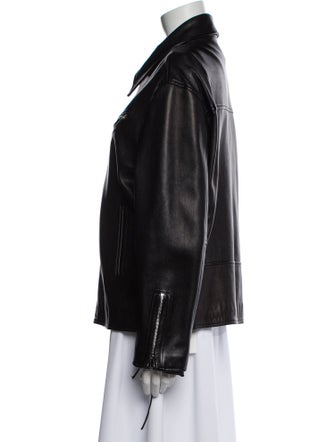 Nili Lotan Lamb Leather Biker Jacket