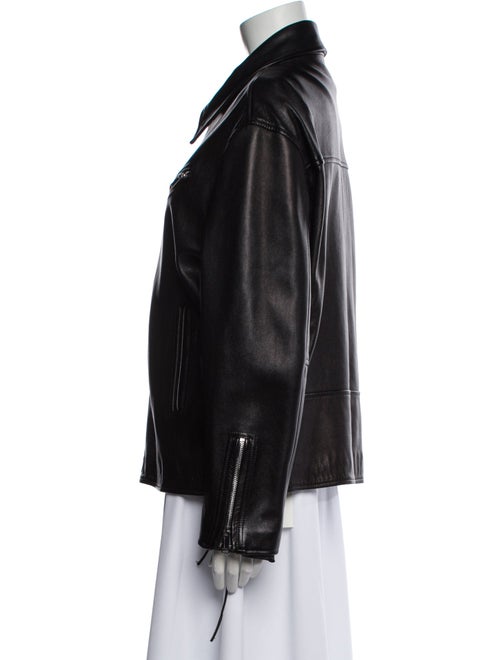 Nili Lotan Lamb Leather Biker Jacket