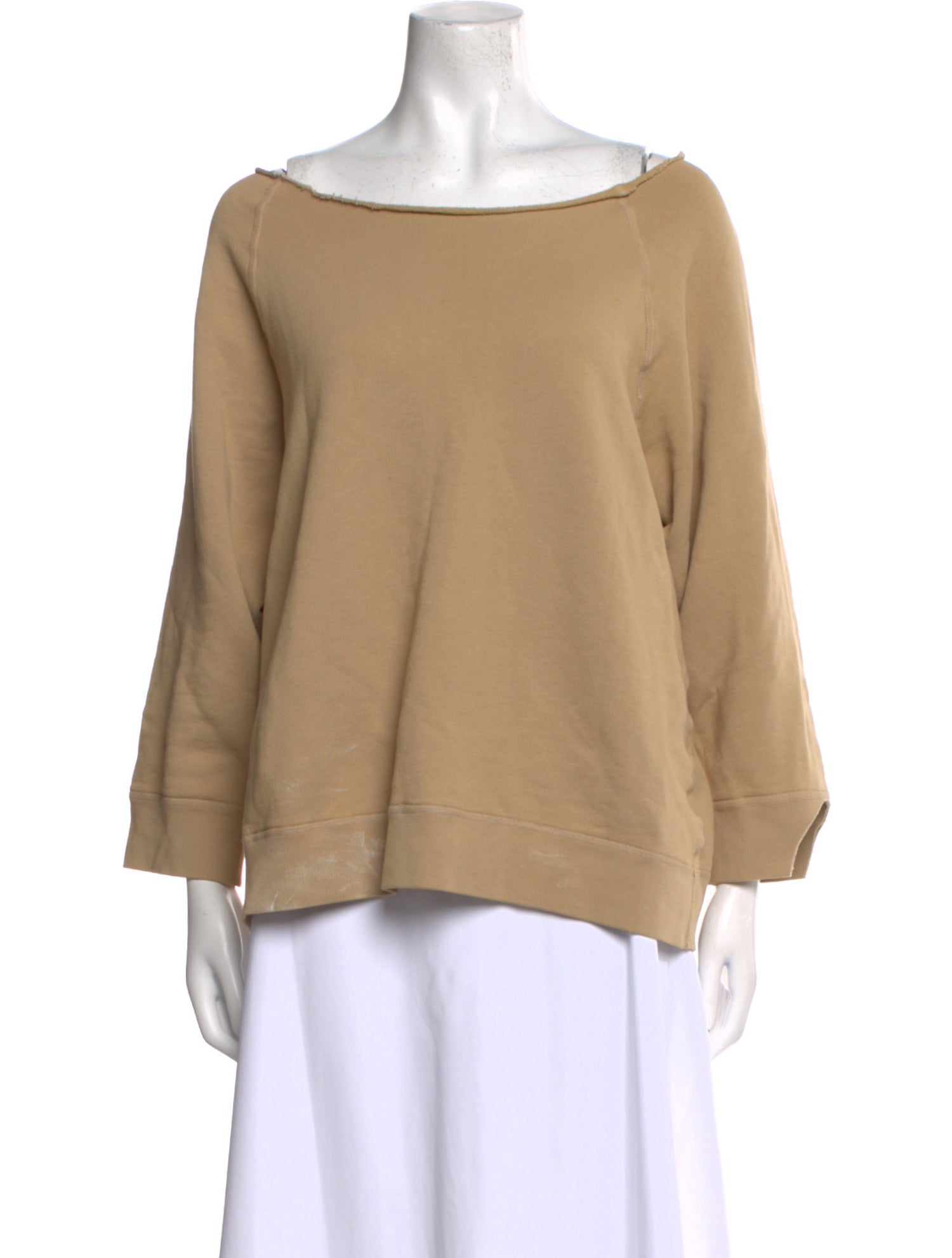 Nili Lotan Scoop Neck Three-Quarter Sleeve Sweatshirt