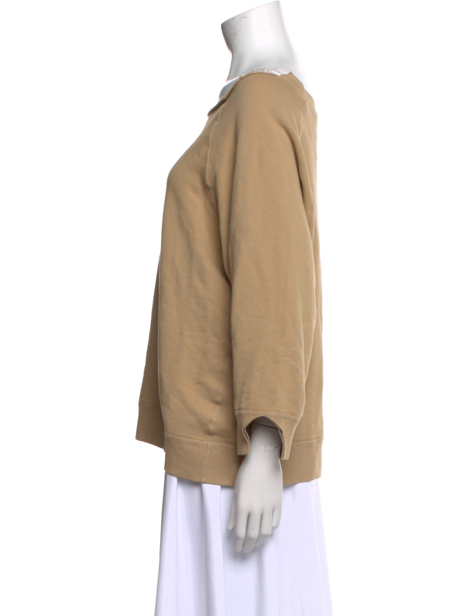 Nili Lotan Scoop Neck Three-Quarter Sleeve Sweatshirt