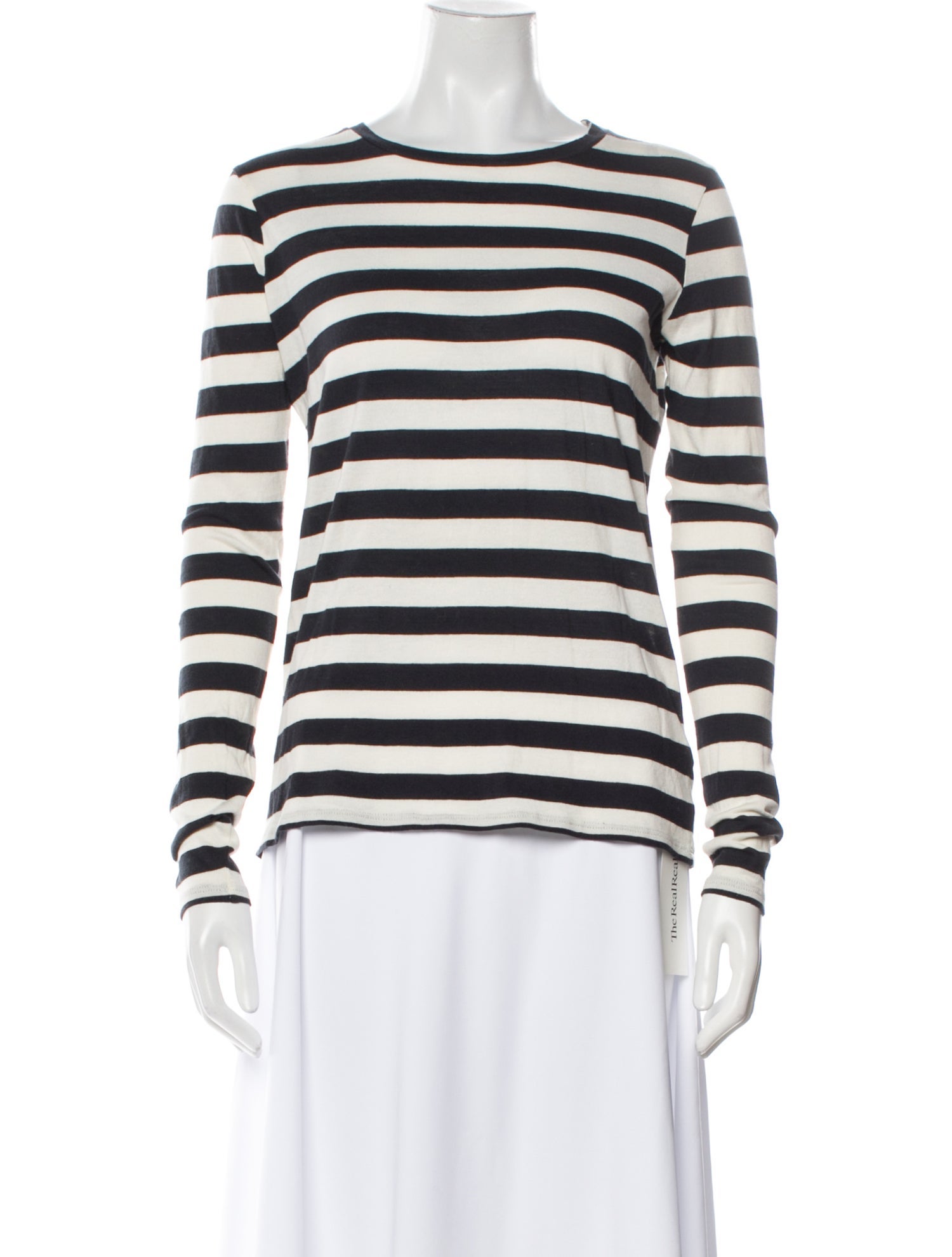 Nili Lotan Striped Crew Neck Top