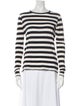 Nili Lotan Striped Crew Neck Top