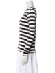 Nili Lotan Striped Crew Neck Top
