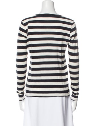 Nili Lotan Striped Crew Neck Top