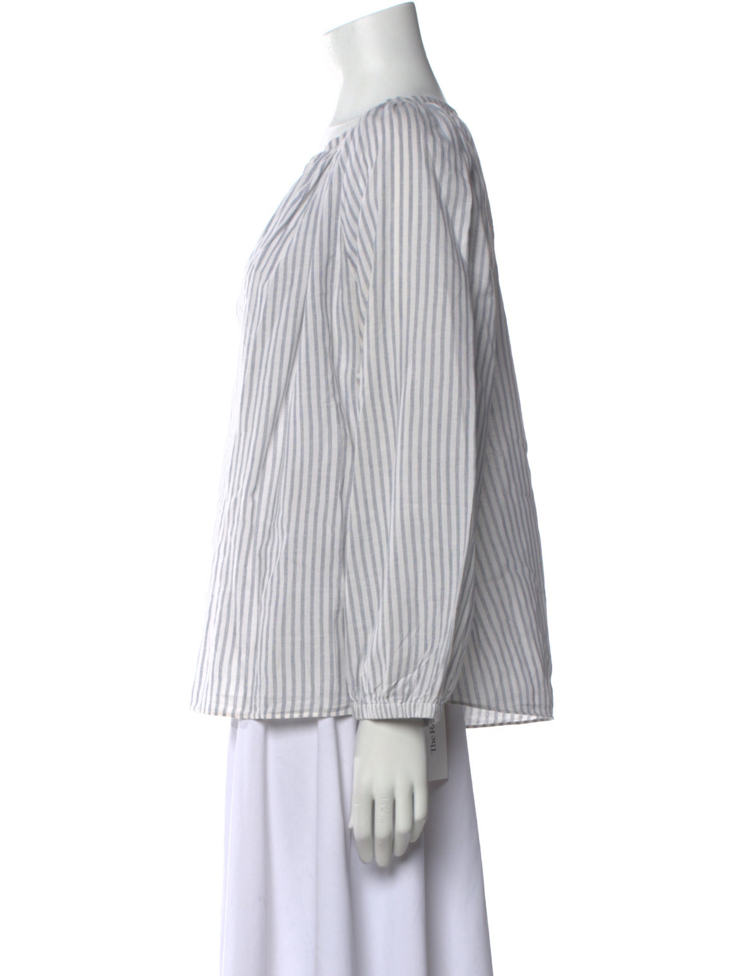 Nili Lotan Striped V-Neck Blouse