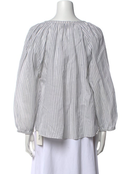 Nili Lotan Striped V-Neck Blouse