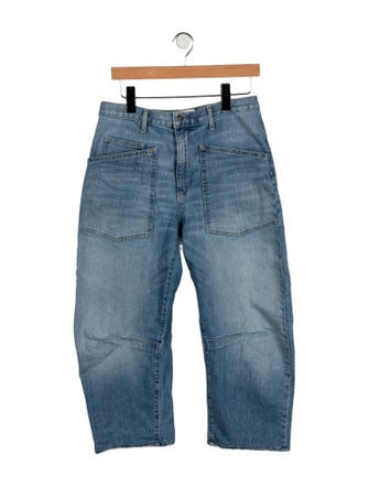 Nili Lotan Mid-Rise Straight Leg Jeans