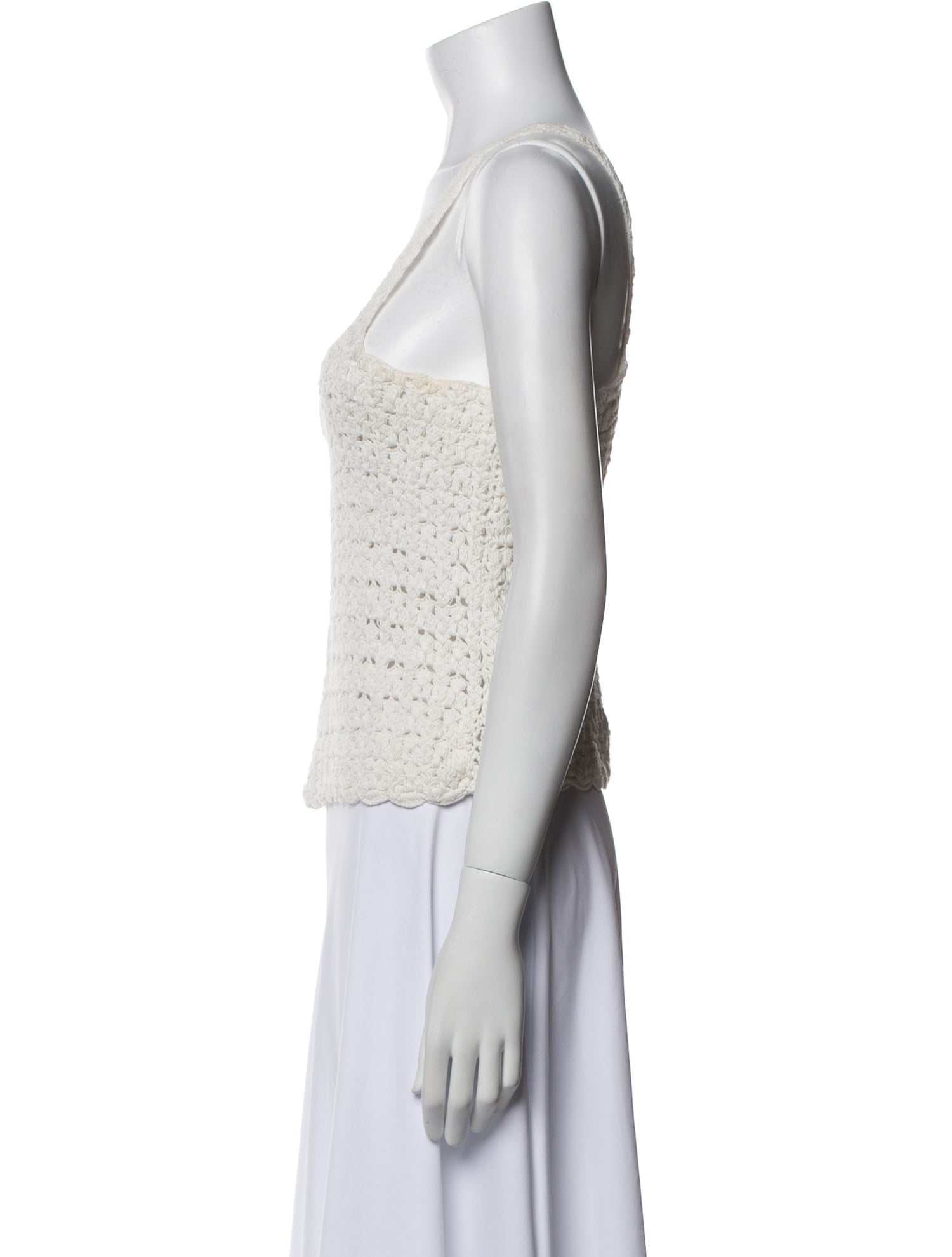 Nili Lotan Square Neckline Sleeveless Crop Top