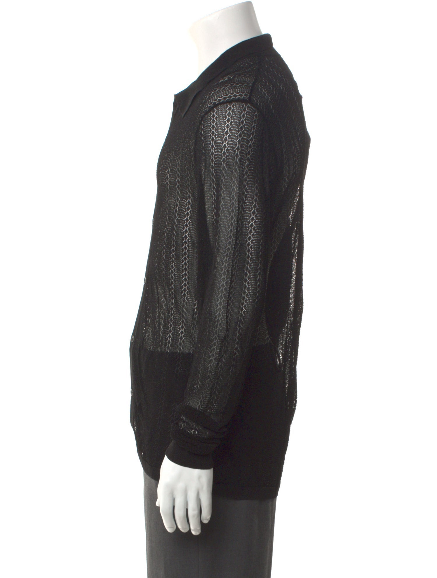 Nili Lotan Lace Pattern Long Sleeve Shirt