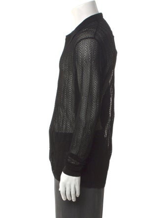 Nili Lotan Lace Pattern Long Sleeve Shirt