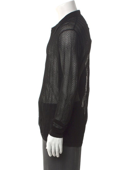 Nili Lotan Lace Pattern Long Sleeve Shirt