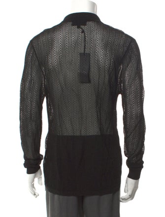 Nili Lotan Lace Pattern Long Sleeve Shirt