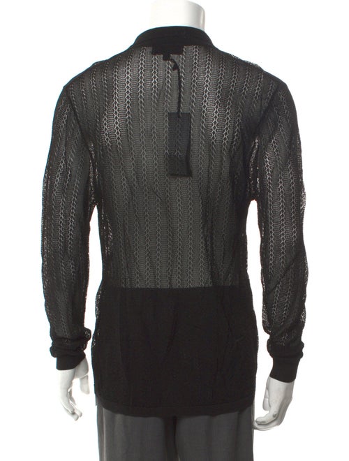 Nili Lotan Lace Pattern Long Sleeve Shirt
