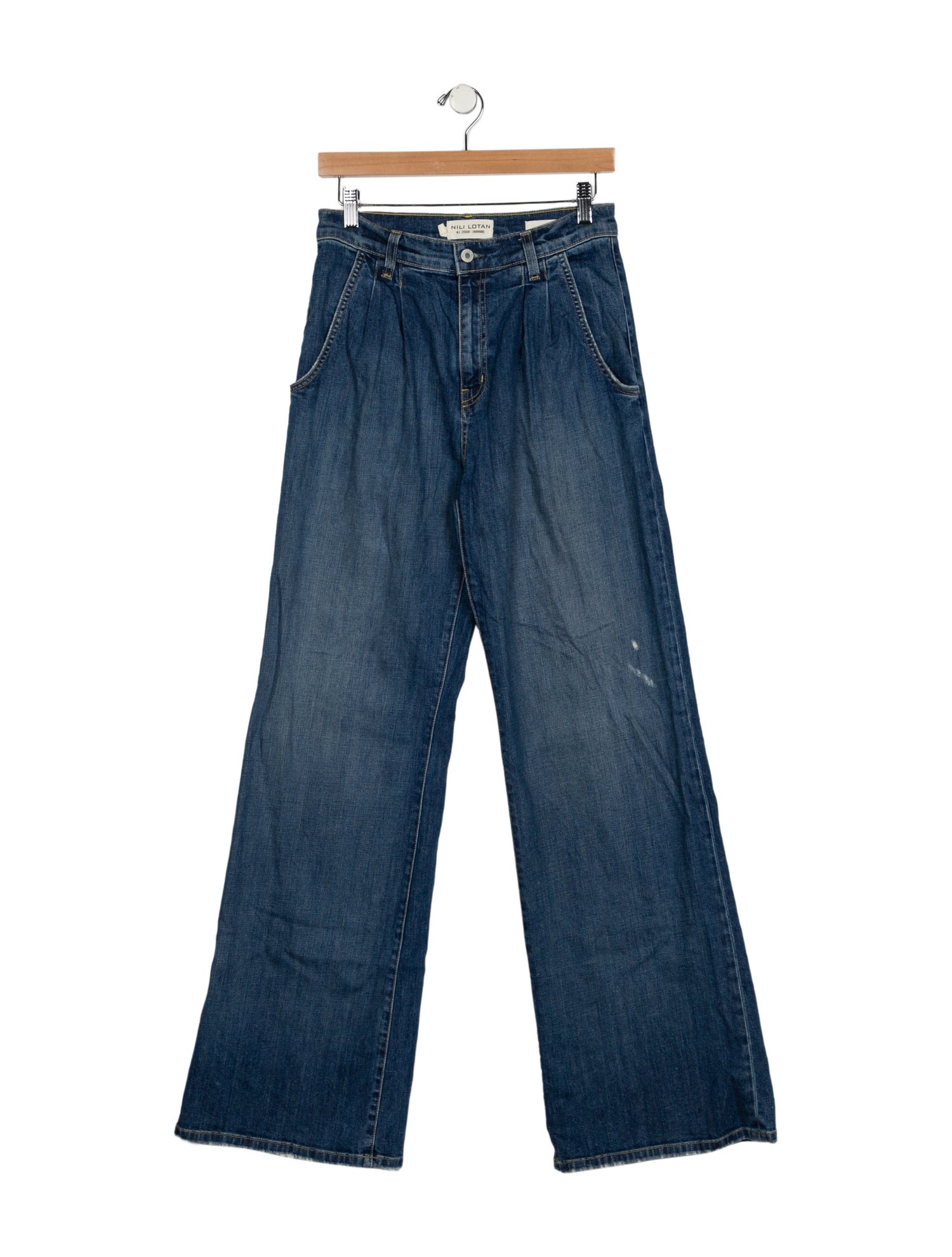 Nili Lotan Mid-Rise Wide Leg Jeans