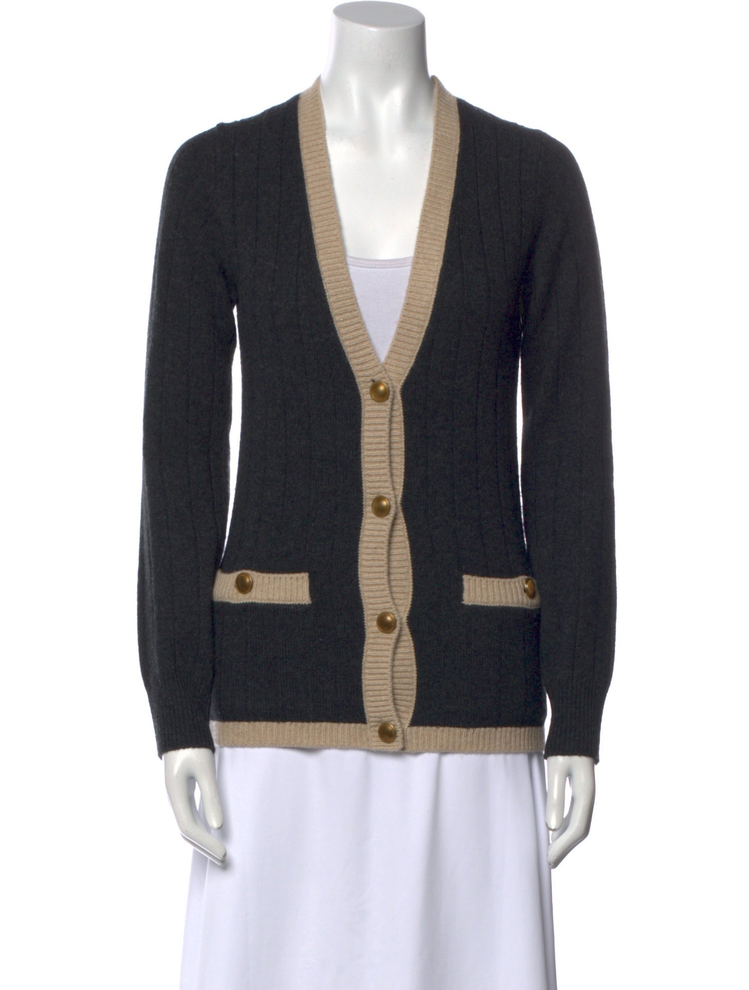 Nili Lotan Wool Colorblock Pattern Sweater