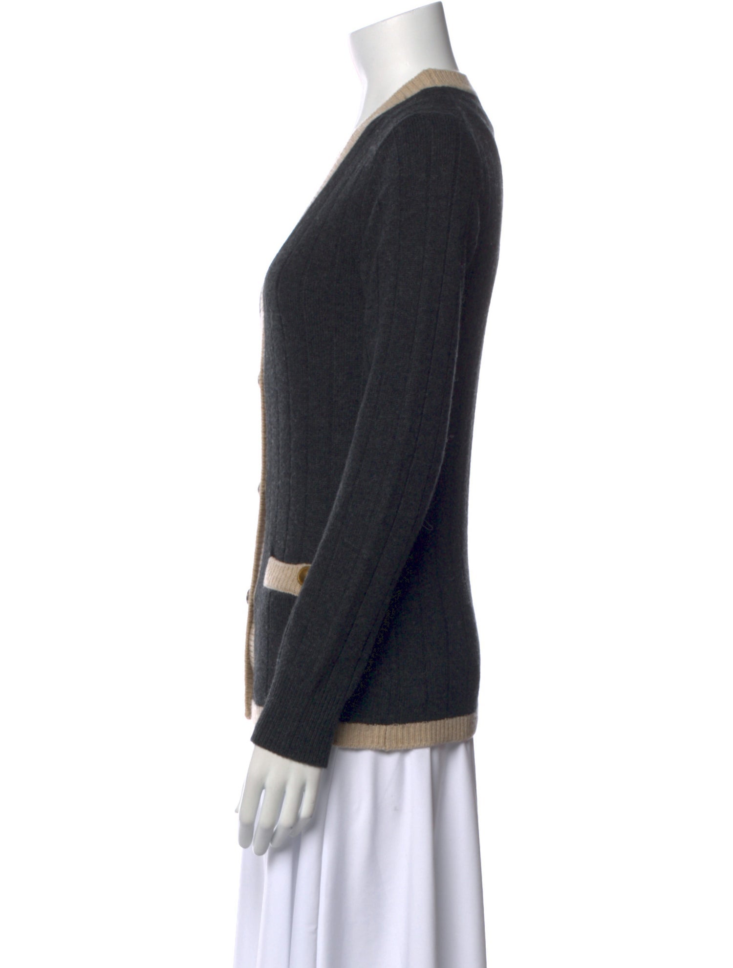 Nili Lotan Wool Colorblock Pattern Sweater