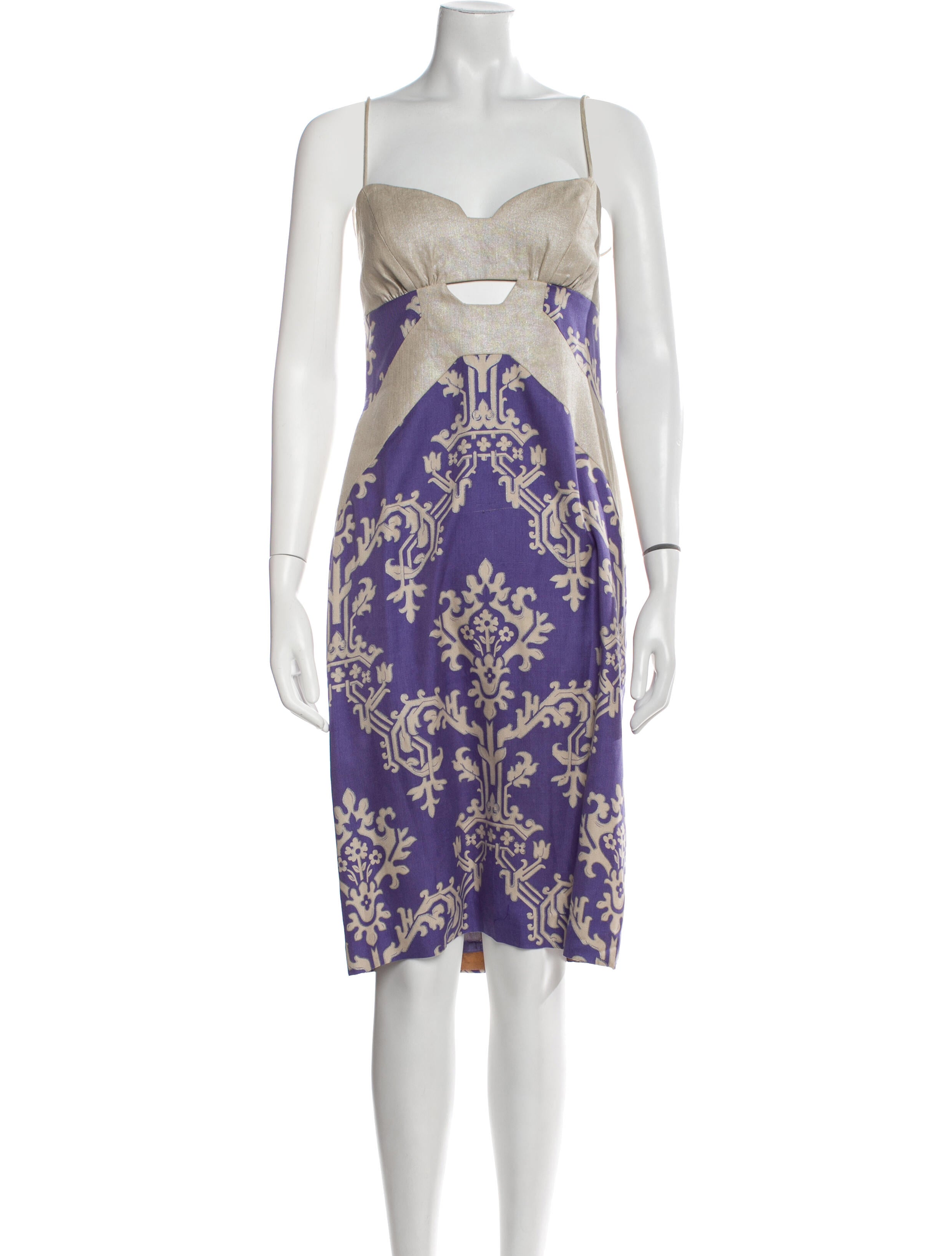 Nili Lotan Linen Midi Length Dress