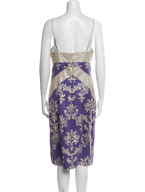 Nili Lotan Linen Midi Length Dress