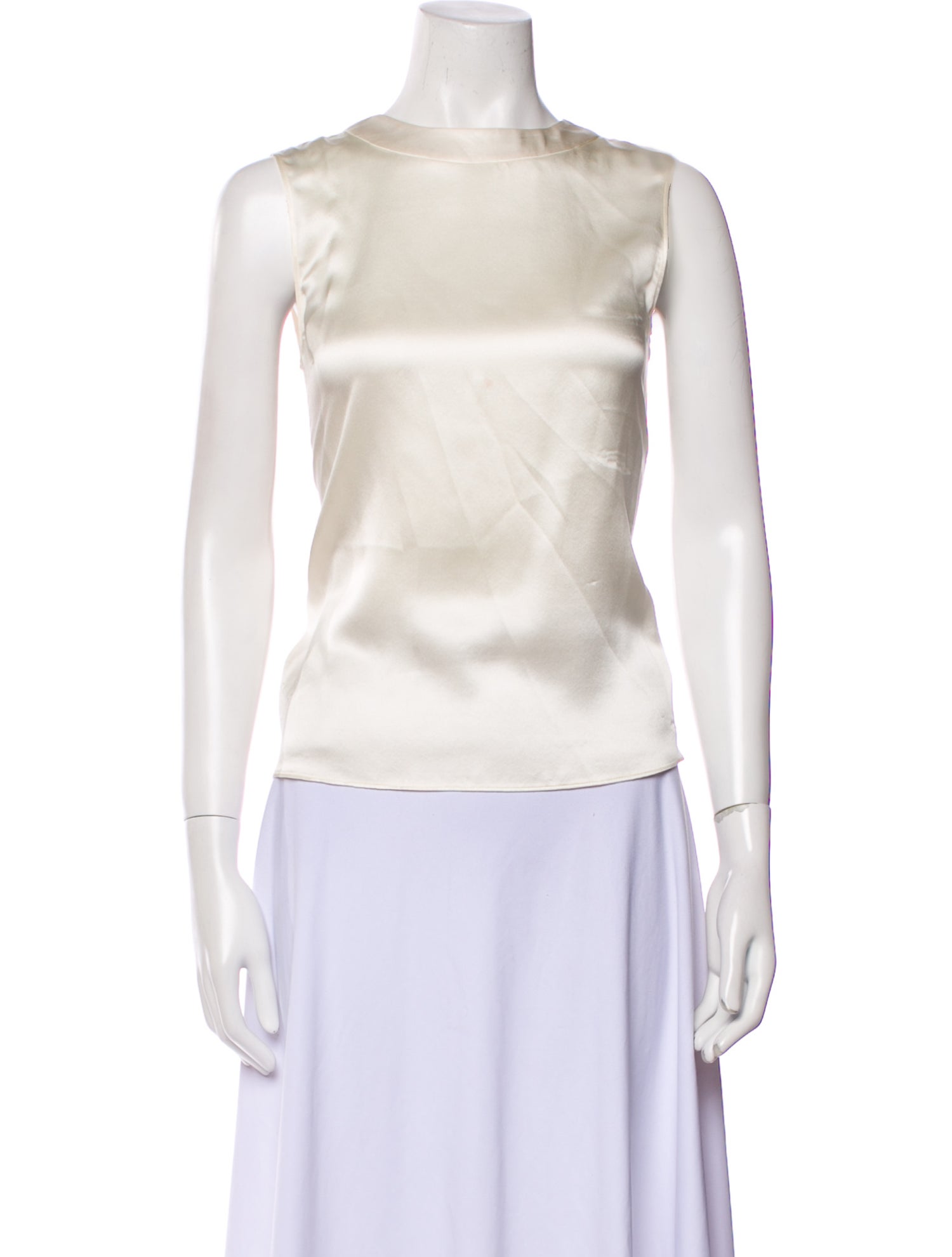 Nili Lotan Silk Bateau Neckline Top