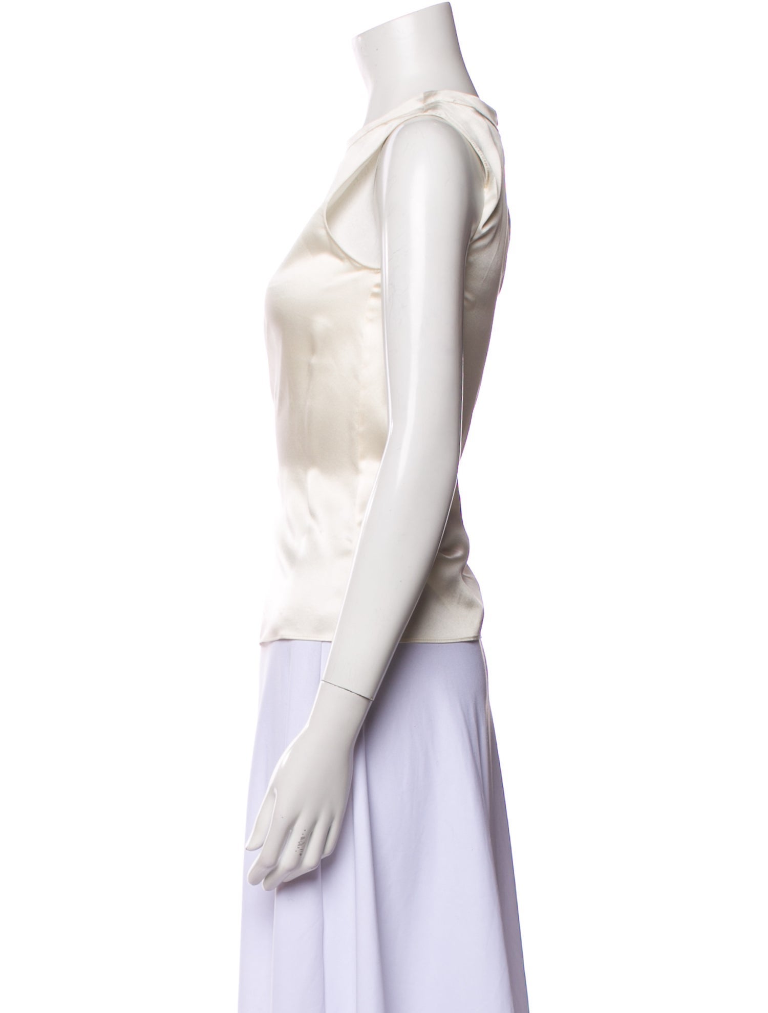 Nili Lotan Silk Bateau Neckline Top