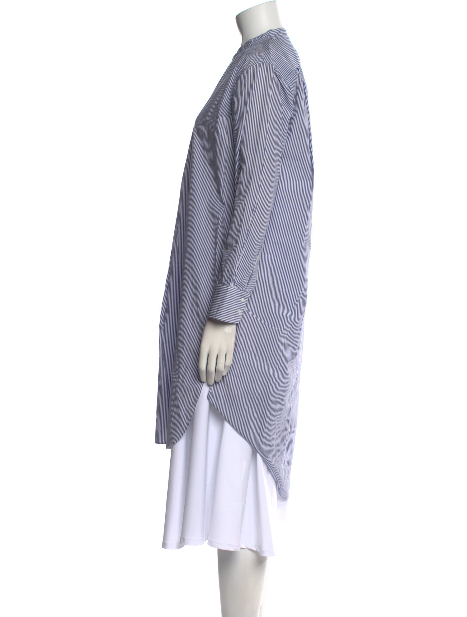 Nili Lotan Striped Mock Neck Tunic