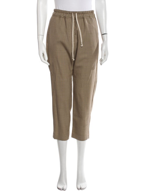 Nili Lotan Plaid Print Straight Leg Pants