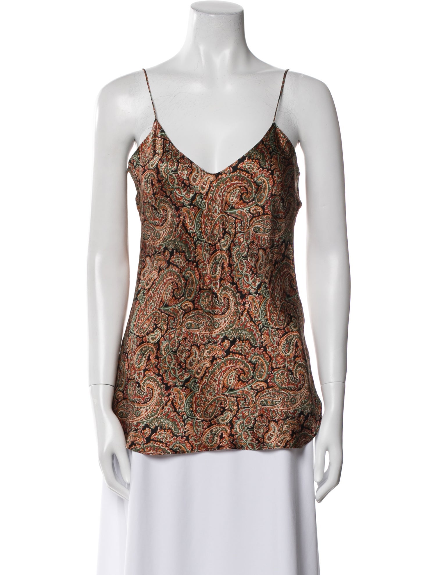 Nili Lotan Silk Paisley Print Top