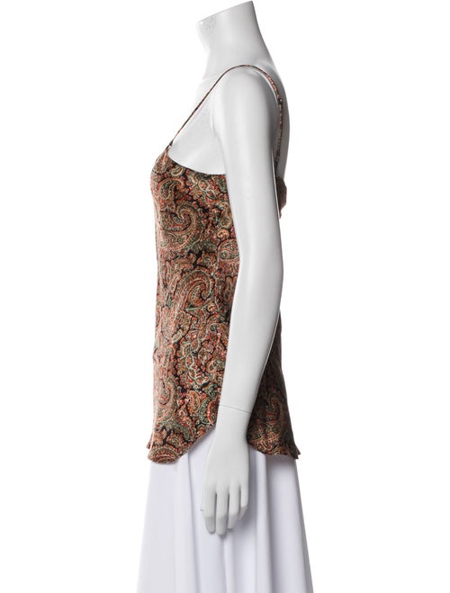 Nili Lotan Silk Paisley Print Top