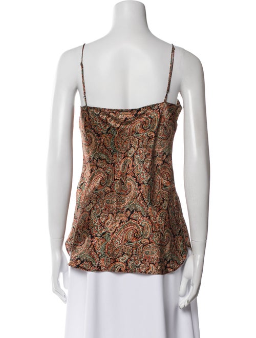Nili Lotan Silk Paisley Print Top