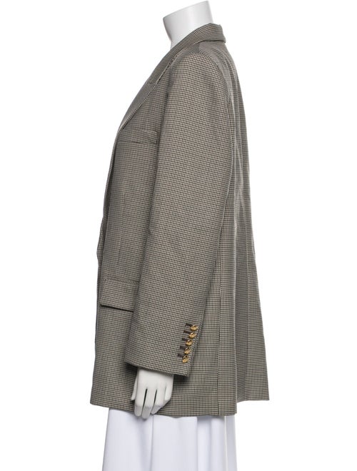 Nili Lotan Virgin Wool Houndstooth Print Blazer