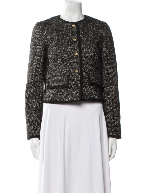 Nili Lotan Virgin Wool Tweed Pattern Evening Jacket